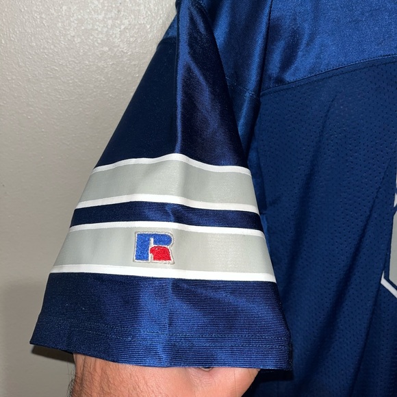 Troy Aikman Dallas Cowboys NFL Russell Athletic Vintage Jersey Blue Silver - Picture 5 of 11